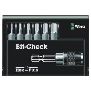 Wera 056168 BIT-CHECK 7 TX Universal 1 Hex-Plus Sheet Metal Bit Set
