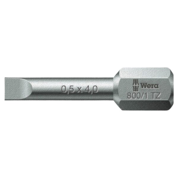 Wera 056203 800/1 TZ Slotted Sheet Metal Torsion Bit 0.5 x 4.0 x 25mm 10-Pack Wera 056203 800/1 TZ Slotted Sheet Metal Torsion Bit 0.5 x 4.0 x 25mm 10-Pack