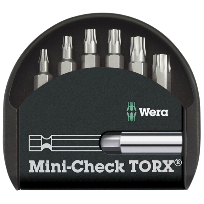 Wera 056294 MINI-CHECK 7 TX Universal 1 TORX Sheet Metal Bit Set