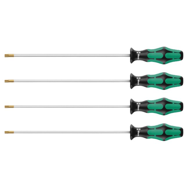 Wera 028074 367/4 HF Kraftform Plus Torx HF Extra Long Screwdriver Set 4-Piece