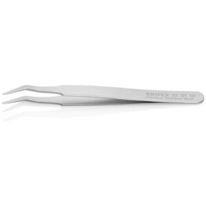 Knipex 920102 4-3/4" Premium Stainless Steel Positioning Tweezers - SMD 35° Angled Tip