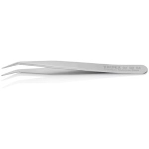 Knipex 920254 4-1/2" Premium Stainless Steel Positioning Tweezers - SMD 45°Angled Tip