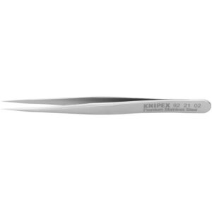 Knipex 922102 4-3/4" Premium Stainless Steel Gripping Tweezers - Needle Point Tips