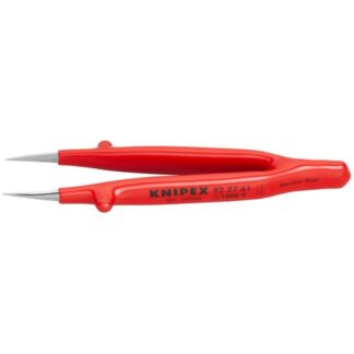 Knipex 922761 5-1/4" Stainless Steel Gripping Tweezers - VDE Insulated Pointed Tips