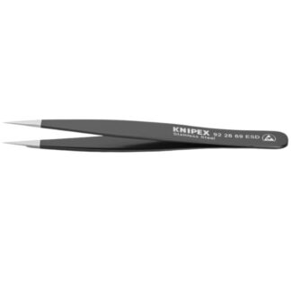 Knipex 922869ESD 5-1/4" Stainless Steel Gripping Tweezers - ESD Needle Point Tips