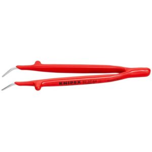 Knipex 923764 6" Stainless Steel GrippingTweezers - VDE Insulated 30° Angled Tip