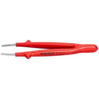Knipex 926763 5-3/4" Stainless Steel Gripping Tweezers - VDE Insulated Blunt Tip