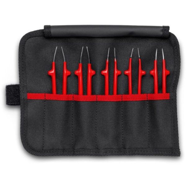 Knipex 920004 Stainless Steel Tweezer - VDE Insulated Set in Tool Roll 5-Pieces Knipex 920004 Stainless Steel Tweezer - VDE Insulated Set in Tool Roll 5-Pieces