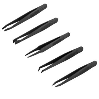 Knipex 920005ESD Plastic Tweezers - ESD Set in Tool Roll 5-Piece