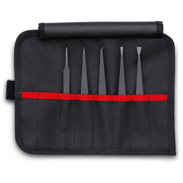 Knipex 920005ESD Plastic Tweezers - ESD Set in Tool Roll 5-Piece Knipex 920005ESD Plastic Tweezers - ESD Set in Tool Roll 5-Piece
