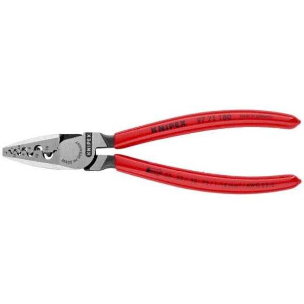 Knipex 9771180 7-1/4" (180mm) Crimping Pliers for Wire Ferrules Knipex 9771180 7-1/4" (180mm) Crimping Pliers for Wire Ferrules