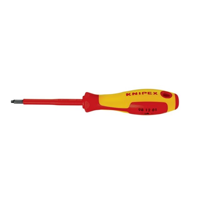 Knipex 981201 3-1/8" VDE Insulated R1 Square Drive Screwdriver