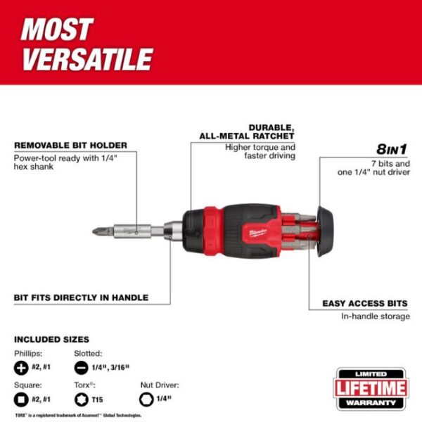 Untitled design - 2023-04-03T073528.406 Milwaukee 48-22-2913 8-in-1 Compact Ratcheting Multi-Bit Screwdriver - PH/SL/SQ/TX