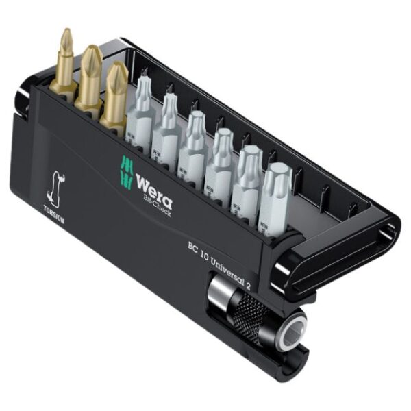 Wera 134200 BIT-CHECK 10 PZ/TX Universal Bit Set 10-Piece