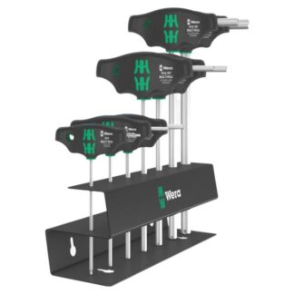 Wera 023453 454/7 HF Set 2 HEX-PLUS Metric T-Handle Set with Holding Function 7-Piece
