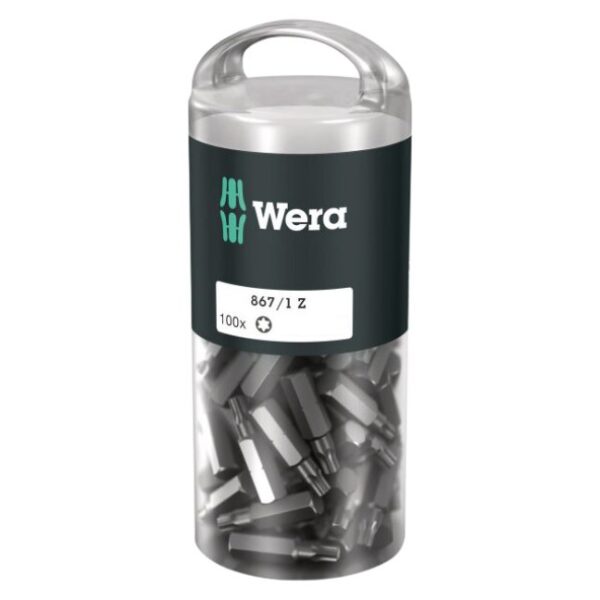 Wera 072446 867/1 Z DIY-BOX Torx Insert Bit T10 x 25mm 100-Pack