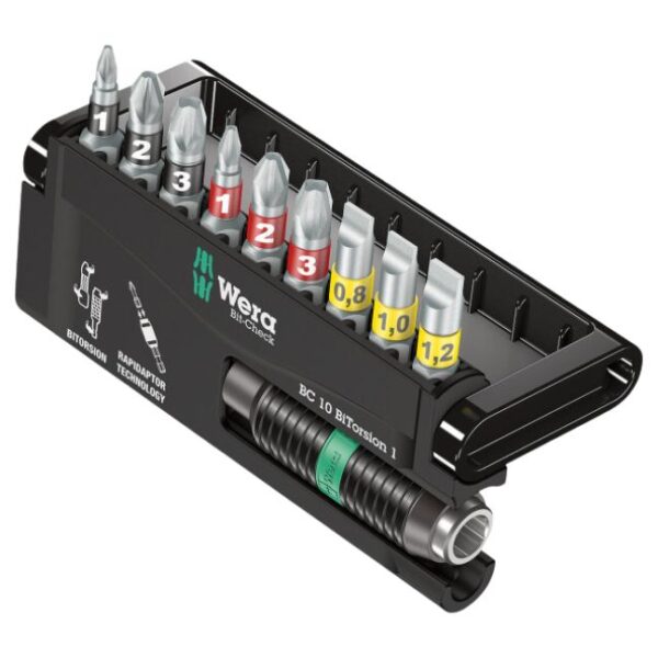 Wera 056374 BIT-CHECK 10 Bitorsion 1 PH/SL Bits Assortment Wera 056374 BIT-CHECK 10 Bitorsion 1 PH/SL Bits Assortment
