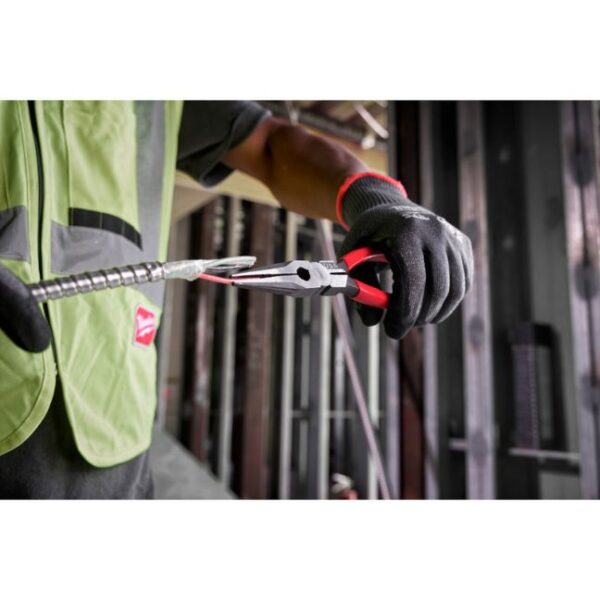 Milwaukee MT505 USA Made 8" Long Nosed Dipped Grip Pliers