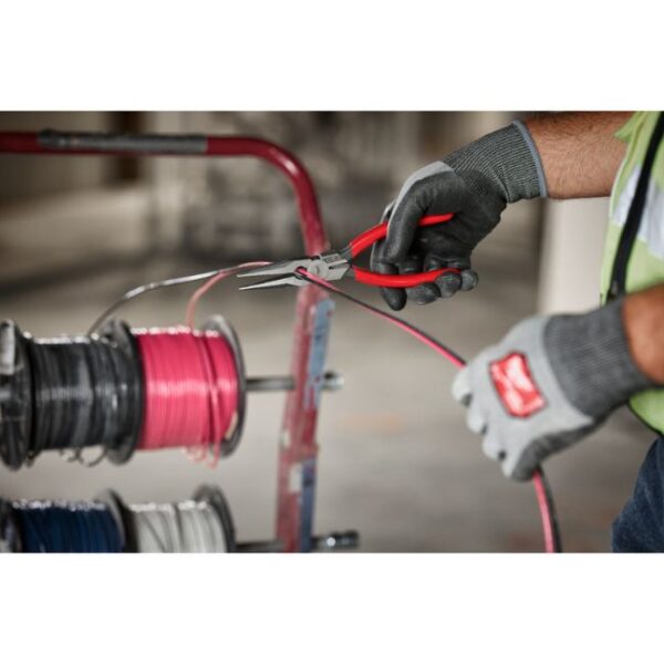 Milwaukee MT505 USA Made 8" Long Nosed Dipped Grip Pliers