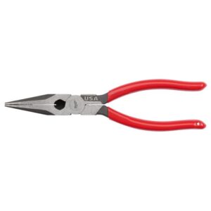 Milwaukee MT505 USA Made 8" Long Nosed Dipped Grip Pliers