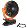 Klein PJSFM1 7.64'' (19.4 cm) Rechargeable Personal Jobsite Fan
