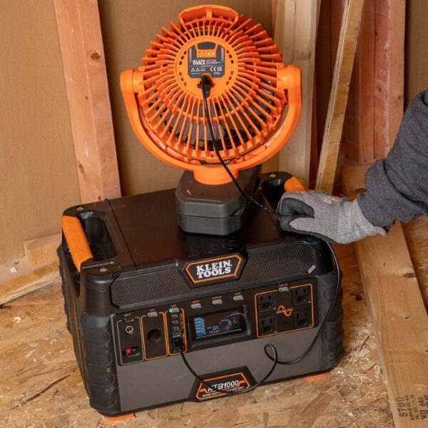 Klein PJSFM1 7.64'' (19.4 cm) Rechargeable Personal Jobsite Fan