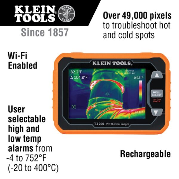 Klein TI290 Rechargeable Pro Thermal Imager with Wi-Fi
