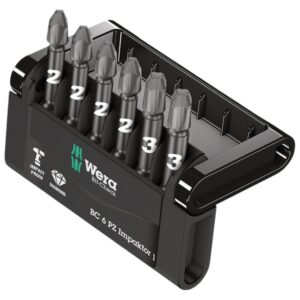 Wera 057692 BC 6 PZ MINI-CHECK IMPAKTOR 1 Phillips Power Bit Set