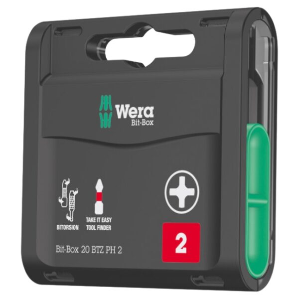 Wera 057751 851/1 BIT-BOX 20 BTZ PH BiTorsion Phillips PH2x25mm Wera 057751 851/1 BIT-BOX 20 BTZ PH BiTorsion Phillips PH2x25mm