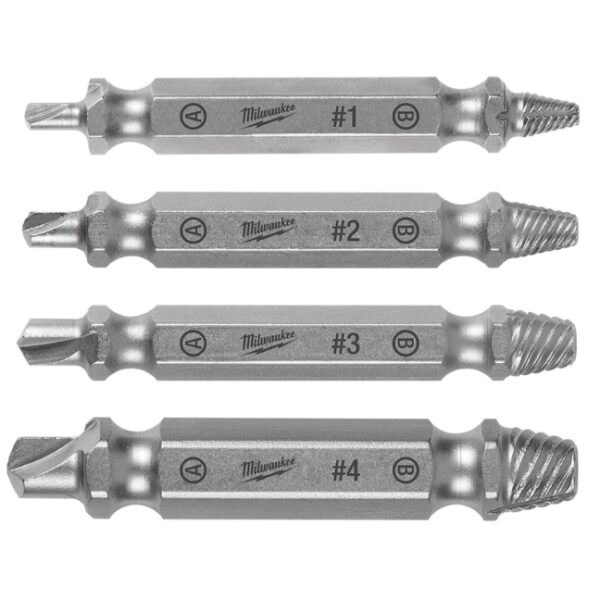 Milwaukee 49-57-9001 M2 Steel Screw Extractor Set 4-Piece