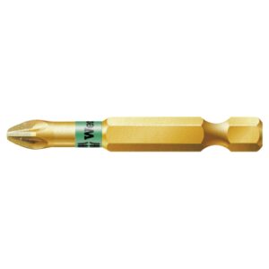 Wera 059900 855/4 BDC 1/4" Drive Pozidriv BiTorsion Diamond Coated Power Bit PZ1 x 50mm 10-Pack