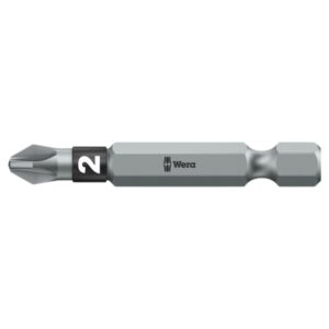 Wera 059922 855/4 BTZ 1/4" Drive Pozidriv BiTorsion Power Bit PZ2 x 50mm 10-Pack