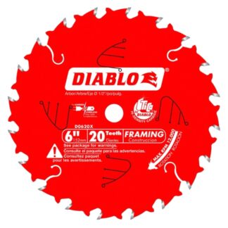 Diablo D0620X 6" x 20T Framing Saw Blade for Porter Cable Saw Boss