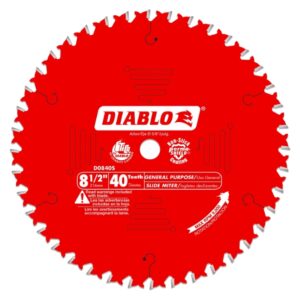 Diablo D0840S 8-1/2" x 40T General Purpose Slide Mitre Saw Blade