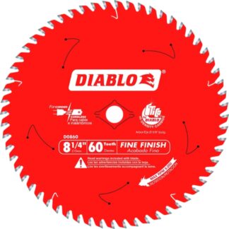 Diablo D0860X 8-1/4" x 60T Fine Finish Saw Blade