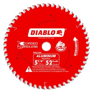Diablo D0552N 5-7/8" X 52T Medium Aluminum Cutting Saw Blade
