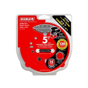 Diablo DCD050120H15G 5" 120-Grit HOOK & LOCK Sanding Disc 15-Pack