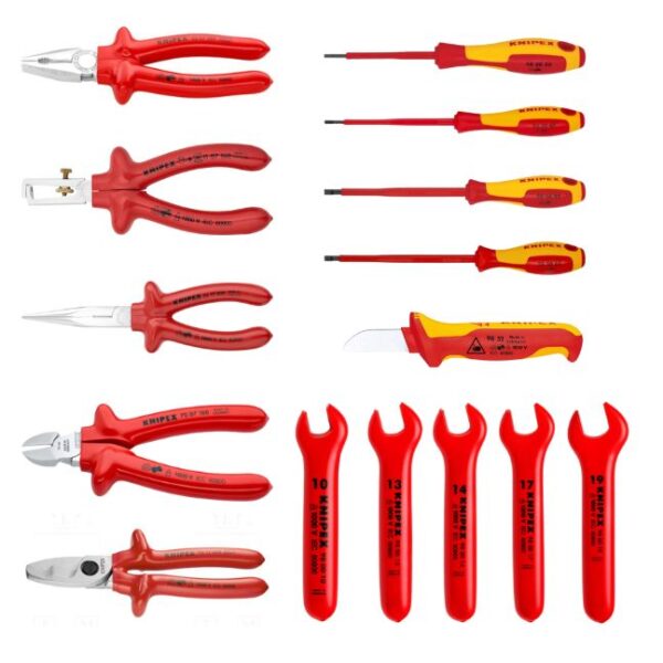 Knipex 989913 Electrician Tool Set VDE 1000V Insulated 15-Piece
