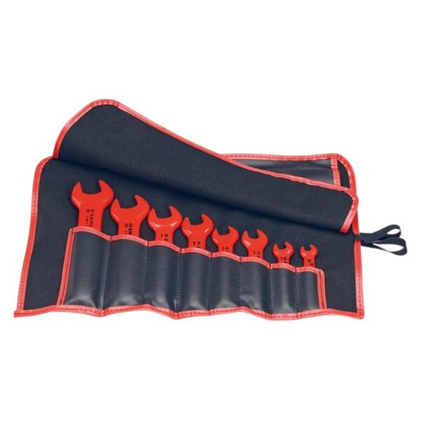 Knipex 989913S5 Metric Open End Wrench Set -1000V Insulated - 8 Pieces