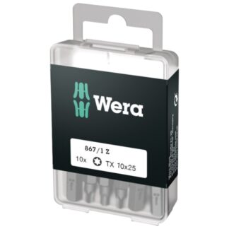 Wera 072406 867/1 Z DIY 1/4" Drive TORX Insert Bit T10 x 25mm 10-Pack