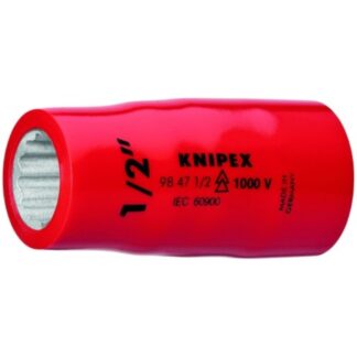 Knipex 98477/8 1/2" Drive x 7/8" SAE/Imperial Hex Socket - VDE 1000V Insulated