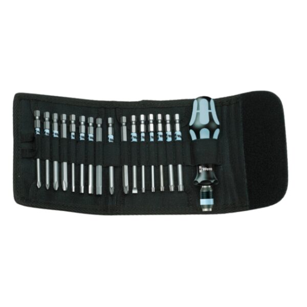 Wera 071116 Kraftform Kompakt 60 Stainless Steel Metric Power Bit Set 17-Piece