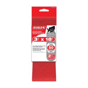 Diablo DCB318050S02G 3" x 18" 50-Grit Sanding Belt 2-Pack