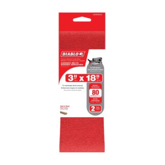 Diablo DCB318080S02G 3" x 18" 80-Grit Sanding Belt 2-Pack