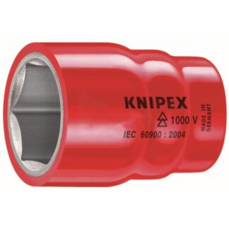 Knipex 98379/16 3/8" Drive 9/16" Hex Socket - VDE 1000V Insulated