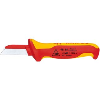 Knipex 9854 7-1/2" Cable Knife - VDE 1000V Insulated