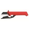 Knipex 9856 7-1/4" Cable Knife with Guard - VDE 1000V Insulated