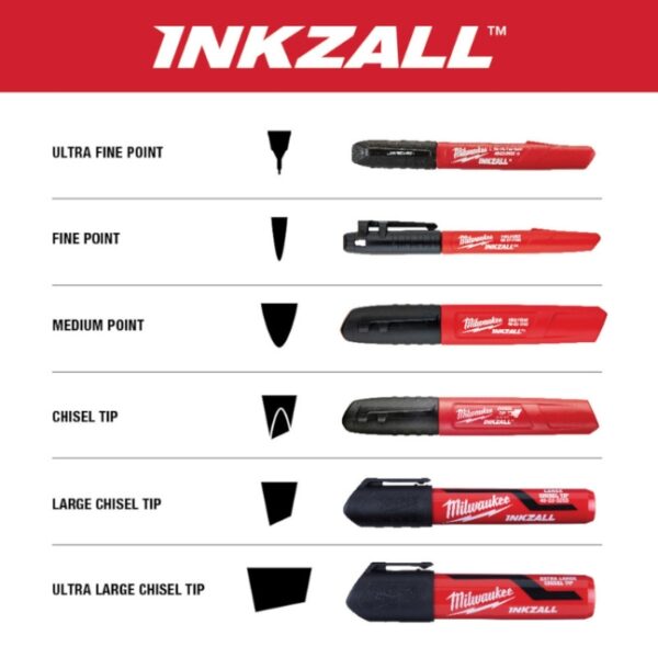 Milwaukee INKZALL Large Chisel Tip Markers