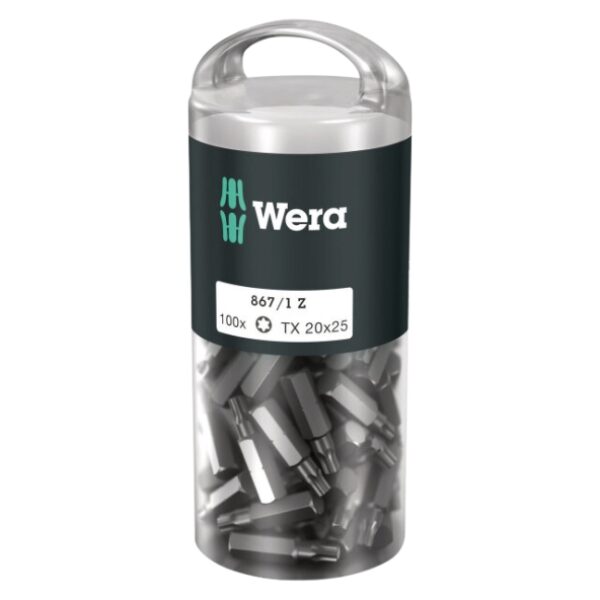 Wera 072451 867/1 Z DIY 1/4" Drive TORX Insert Bit T30 x 25mm 100-Pack