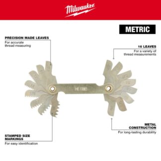 Milwaukee 49-57-5012 0.35-3.00 mm Metric Thread Gauge